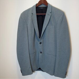 Zara Essential Men’s Aqua Blue Single Breasted Blazer Sport Casual Classic